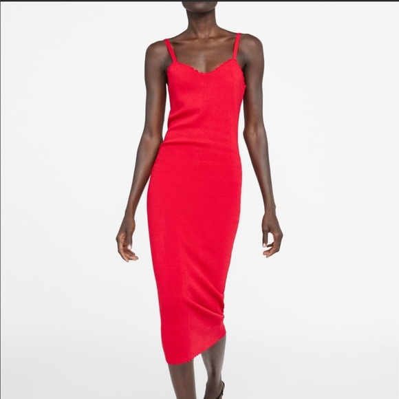 zara pencil dress with straps